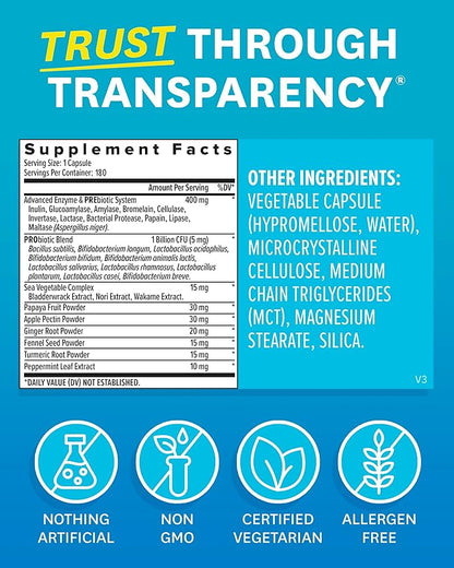 Zenwise Health Digestive Enzymes for Gut Health -180 CT