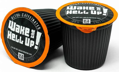 Wake The Hell Up! Ultra-Caffeinated Dark Roast Single Serve Coffee Pods | 12 CT, 2.0 Compatible