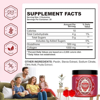 Well&Whole Glutathione Collagen Glow Gummies, Glow 60 Counts