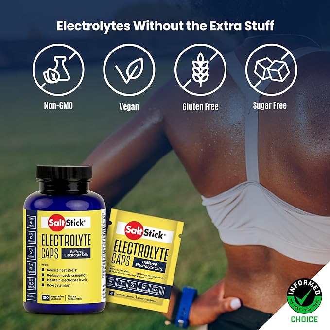 SaltStick Electrolyte Capsules with Vitamin D 100 Count