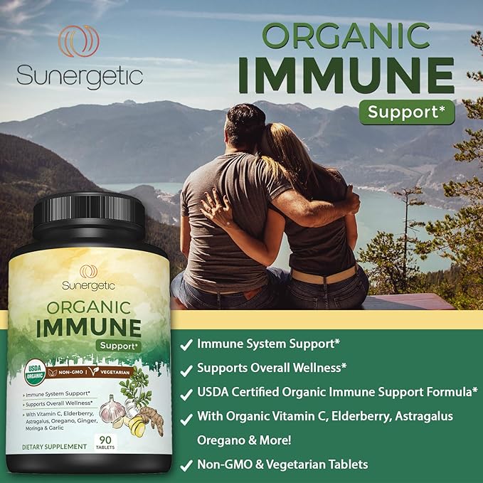 USDA Organic Immune Support Supplement – 90 Immune