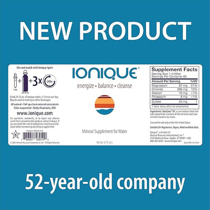 NEW Ionique Mineral Supplement for Water 2 oz