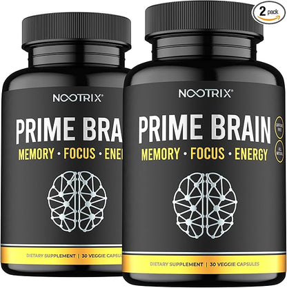 Prime Brain Supplement B12 & 60 Vegan