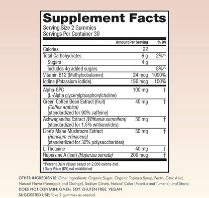 Winged Rise Up Gummies B12 for (30 Servings)