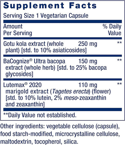 Life Extension Quick Brain Nootropic, 30 1-Daily, gluten-free,