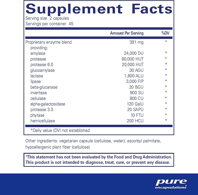 Pure Encapsulations Digestive Enzymes Ultra 90 Capsules