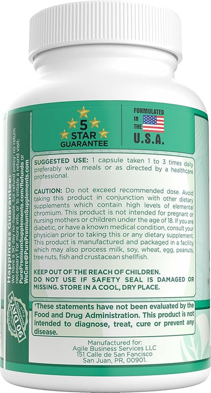 PurePremium Normal Blood Sugar Support Supplement-Cinnamon E-60 Count