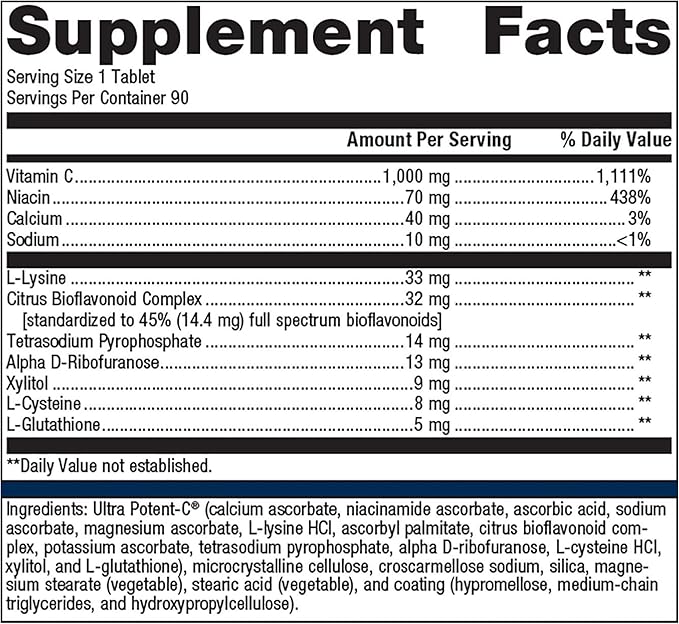 Metagenics Ultra Potent-C 1000 90 Tablets