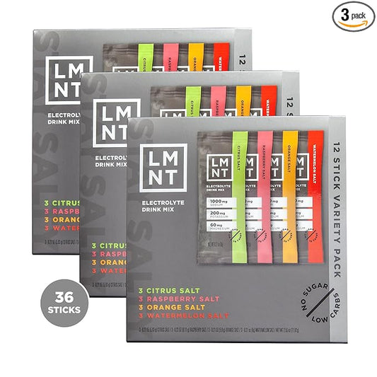 LMNT Zero Sugar Electrolytes - Variety Pack Bundle | Drink Mix | 36-Count