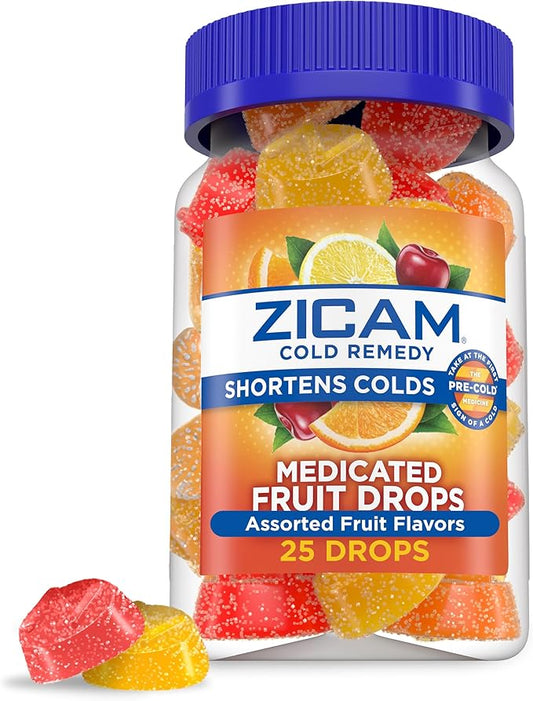 Zicam Cold Remedy Zinc Medicated Fruit 25 Count