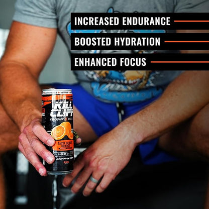 KILL CLIFF Energy & Recovery Drink | Electrolytes & B Vitamins | Natural, Clean Energy Drink | Zero Sugar | Keto | 12 Pack (Tasty Blood Orange)
