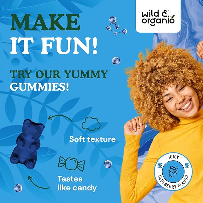 Wild & Organic L Glutathione Gummies 500mg for 60 Liver