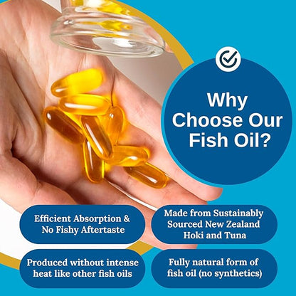 Xtendlife Omega 3/DHA Fish Oil 1100mg (700mg DHA), 3 Supplement (60 Count)