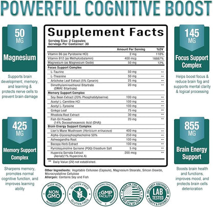 Premium Brain Supplement 60 Caps