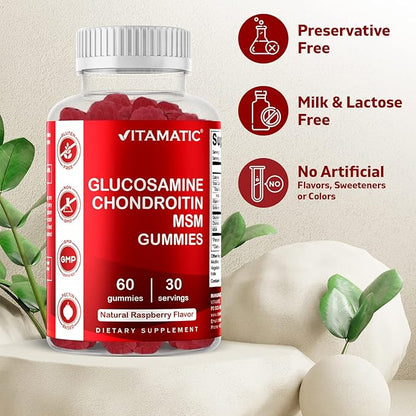 Vitamatic 2 Pack Glucosamine Chondroitin Gummies 60 Pectin