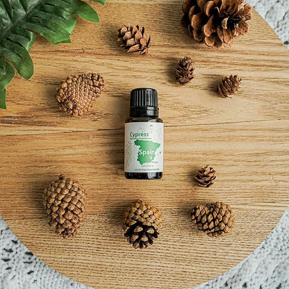 Cypress Essential Oil (15ml) - Direct from Essential Oils SL in Spain - Pure Essential Oil for Diffusers and Aromatherapy | 100% Pure Therapeutic Grade