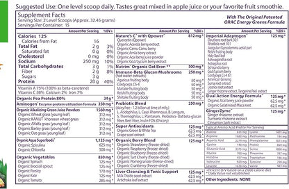 Paradise Herbs, ORAC Energy Proteins & 24 Servings 1 Scoop 20g Protein, 15
