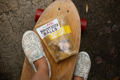 Whole Food Protein Balls with Probiotics - Peanut Butter Honey Almond Snacks - 8g Protein Snack - Gluten Free Energy Balls (1 Pack of 12 Balls)