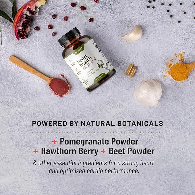 Snap Supplements Heart Health Supplements and 90 Capsules