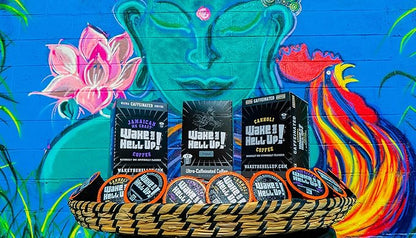 Wake The Hell Up! Ultra-Caffeinated Dark Roast Single Serve Coffee Pods | 12 CT, 2.0 Compatible