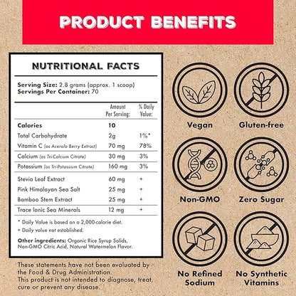 Superieur Electrolytes–Plant Based Electrolyte Supplement w/Sea Lemon(70 Serv)